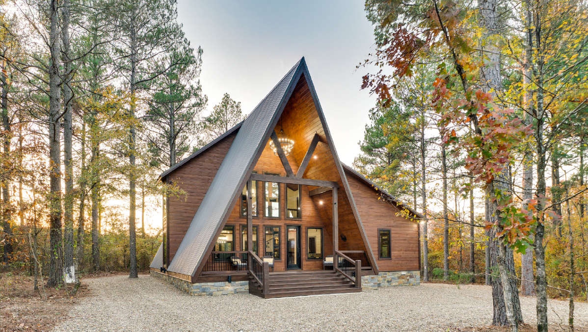 Modern vacation rental cabin in the woods